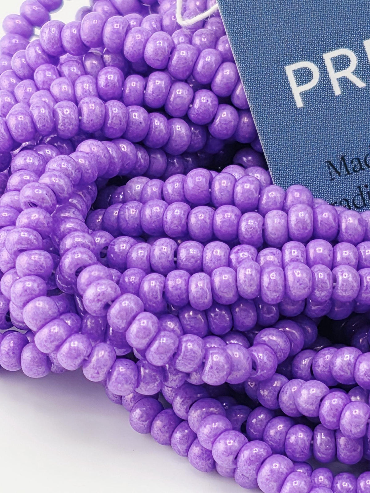 Violet Died Terra | Size 8 | Half-Hank (12" 6-String) | Preciosa-Ornela Glass Seed Beads
