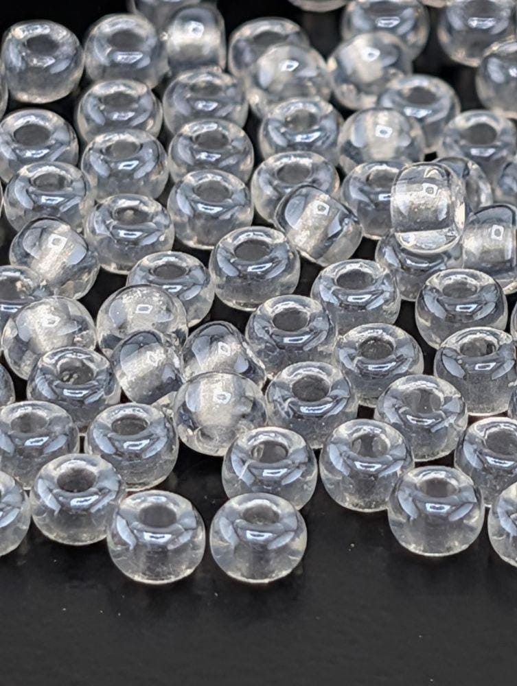 Miyuki Round Beads, Crystal/Silver Inside Color Lined Sparkle | 6/0 | 15g Pack