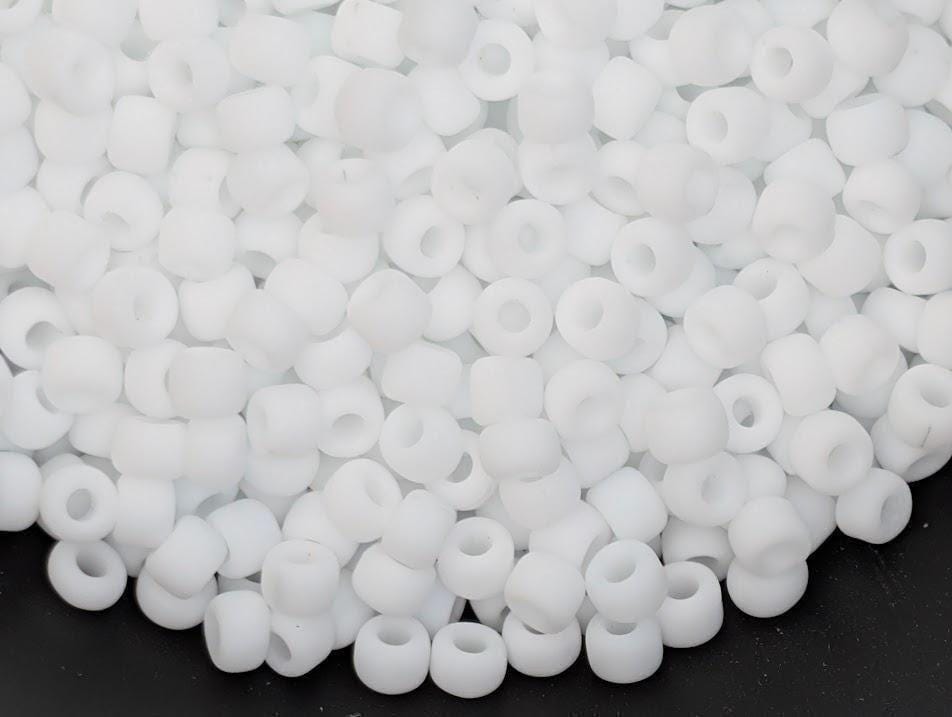 Matsuno Seed Beads, Opaque Matte White Glass - Bracelet Making Kit | DIY Beading Supplies | Jewelry Making Gift