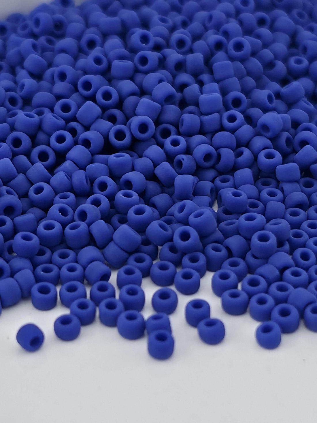 Matsuno Round Beads, Opaque Matte Dark Blue | 11/0 | 15g Pack