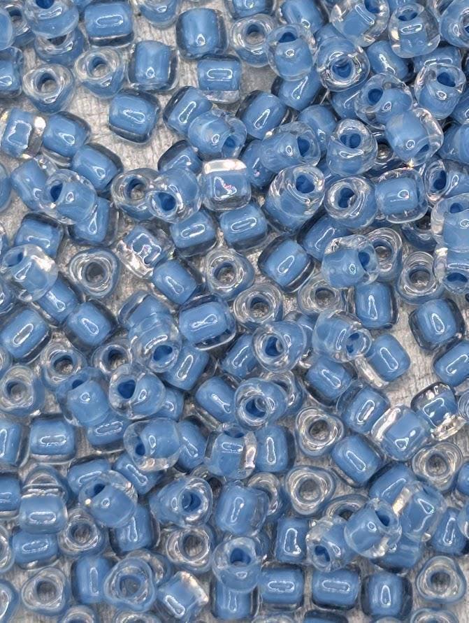 Miyuki Triangle Beads, Crystal Inside Color Lined | 8/0 Size - Jewelry Making
