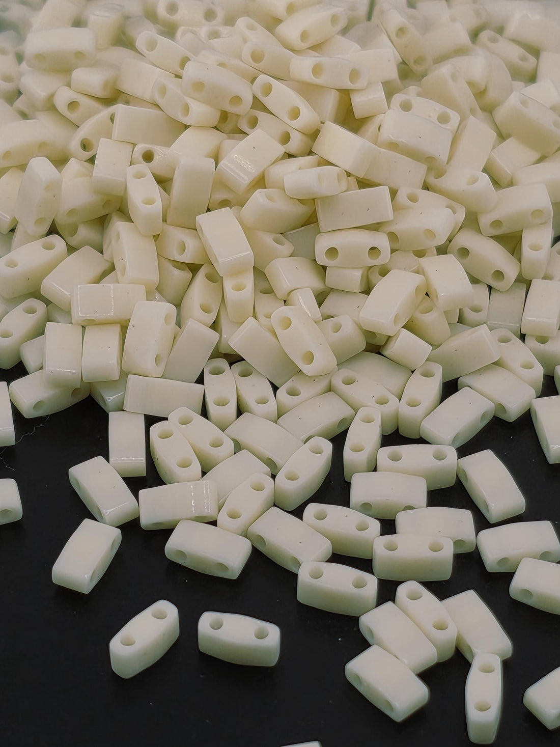 Miyuki Half Tila Beads, Eggshell0 | Japanese Glass | 2.3mm Flat Square