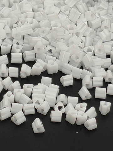 Toho Triangle Beads, Opaque White | 11/0 | 2.5in tube (~8g) Pack