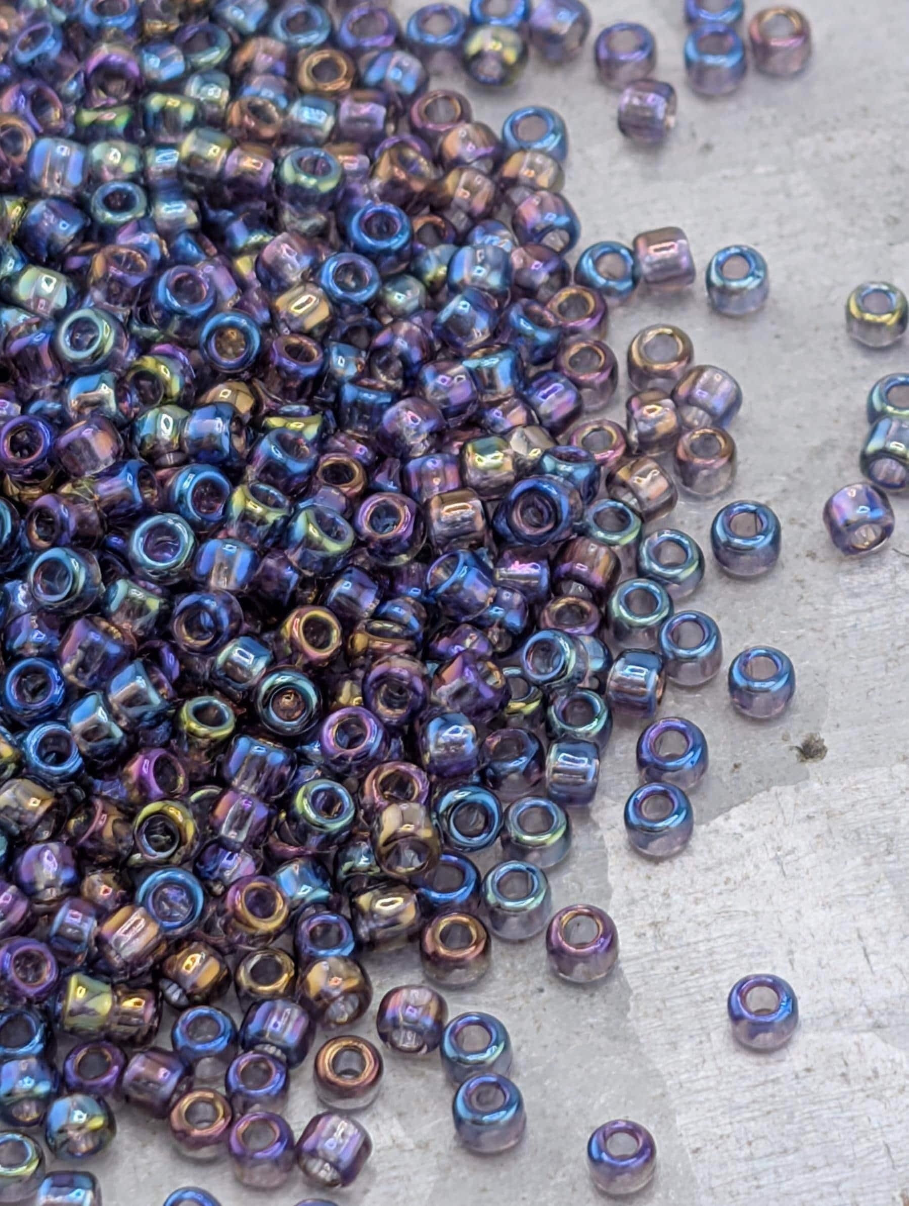 Japanese Seed Beads, Translucent Rainbow Matsuno 11/0 Glass Rounds (2mm, Bead Weaving Supply)