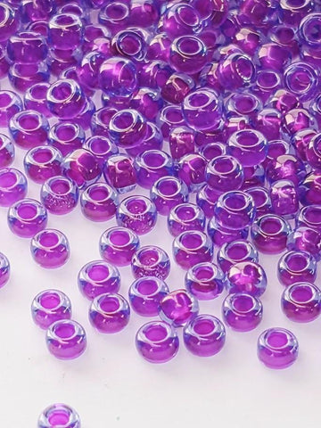 Aqua/Fuchsia Inside Color Lined Rainbow | Miyuki Rocaille | 11/0 | 15g pkg