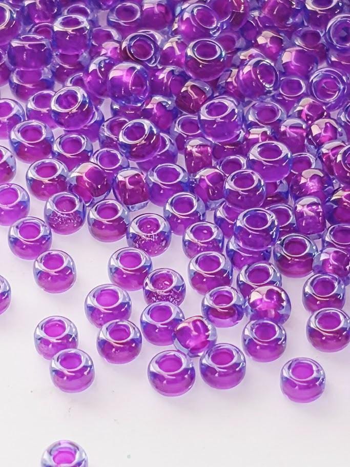 Aqua/Fuchsia Inside Color Lined Rainbow | Miyuki Rocaille | 11/0 | 15g pkg