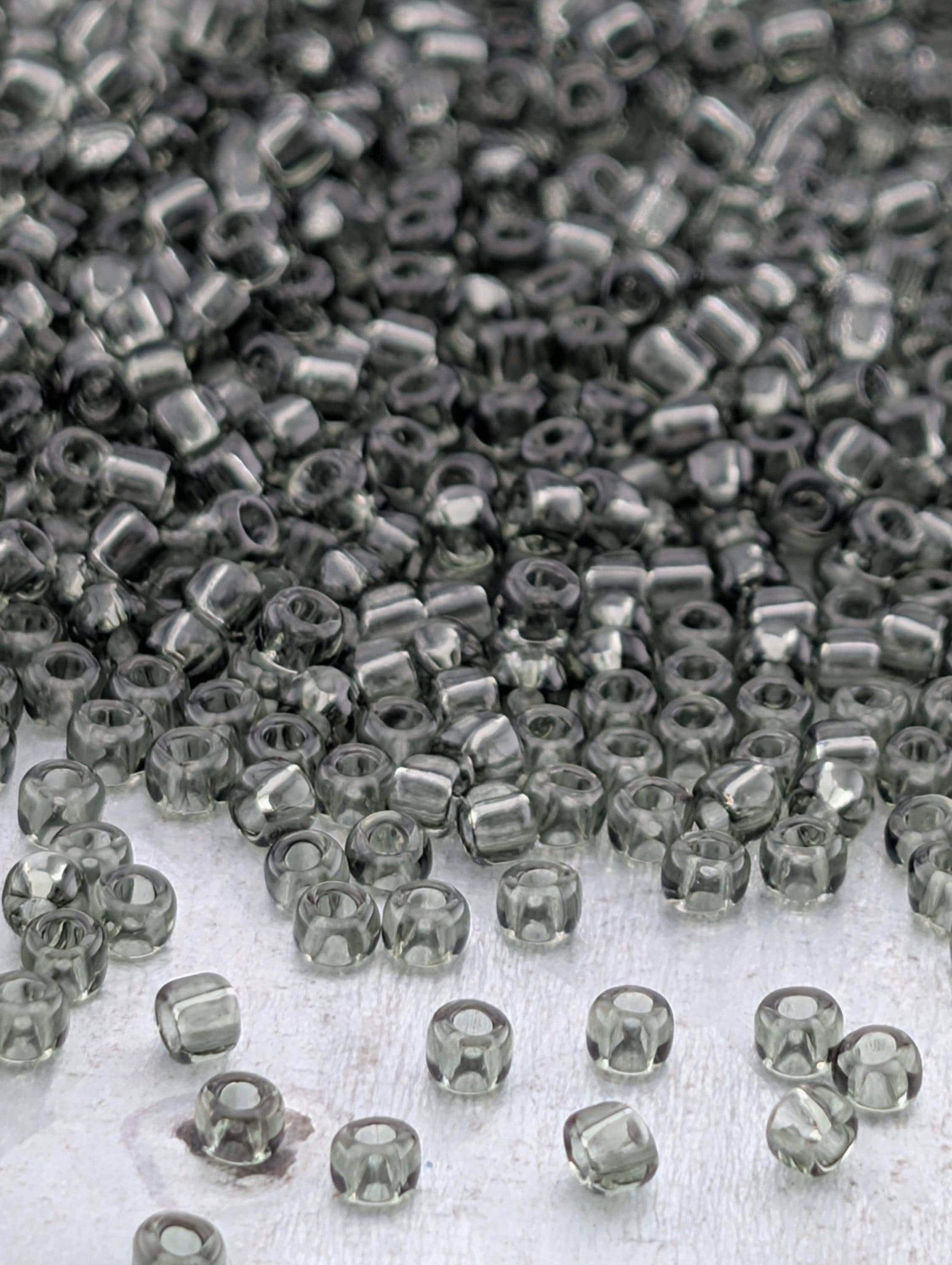 Grey Seed Beads, Matsuno Japanese Size 11/0 (2mm) | Glass Transparent | 15g ~1650 Pcs