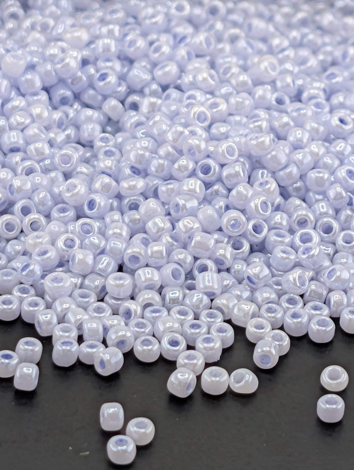 Light Blue Opaque Ceylon Pastel Matsuno Seed Beads | Size 11/0 (2mm) | 15g, ~1650 pcs