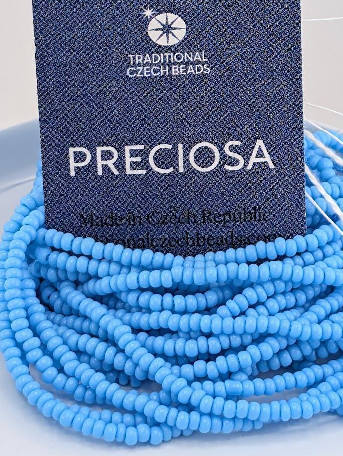 Seed Beads: Blue Turquoise Czech Glass (Preciosa 11/0, 6-string/20" half-hank)