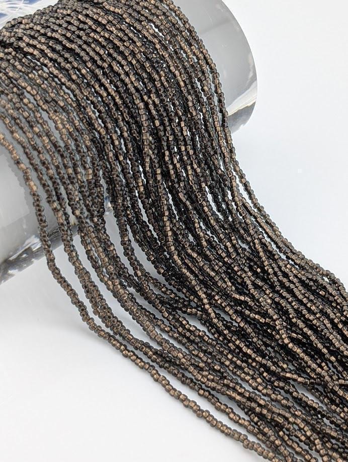 Preciosa Czech Glass Seed Beads, Black Diamond (11/0, 18g, 6-String Half-Hank)