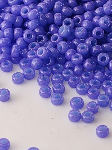 Blue/Purple Opaque Luster Inside Color Lined Dyed | Miyuki Rocaille | 11/0 | 15g pkg