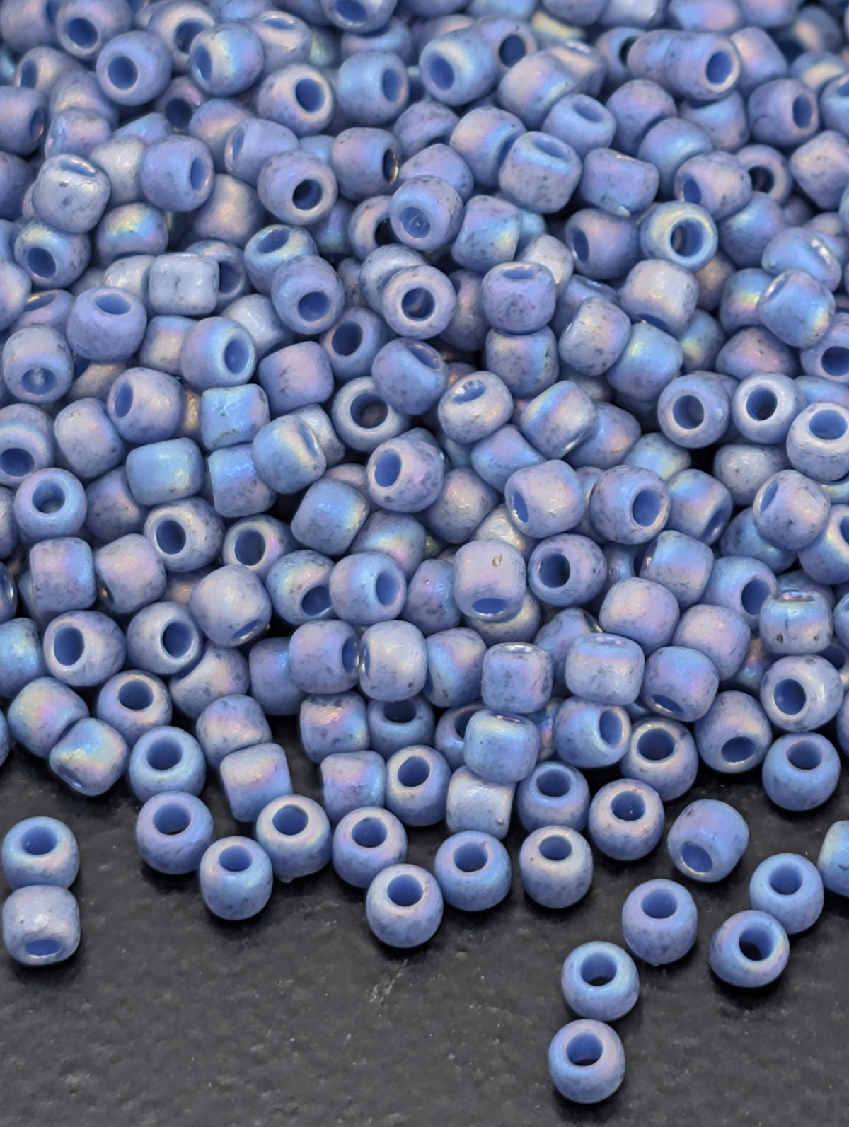 Semi Glazed Rainbow - Soft Blue Size 11/0 Toho Round 2.5" tube