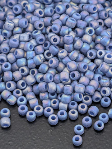 Semi Glazed Rainbow - Soft Blue Size 11/0 Toho Round 2.5" tube