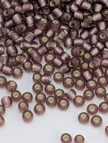 Amethyst Seed Beads Size 11/0, Frosted Glass | Japanese Toho | 2.5" Tube