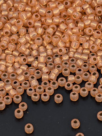 Glass Seed Beads, Silver-Lined Milky Grapefruit | Toho Round 11/0 | Jewelry Making