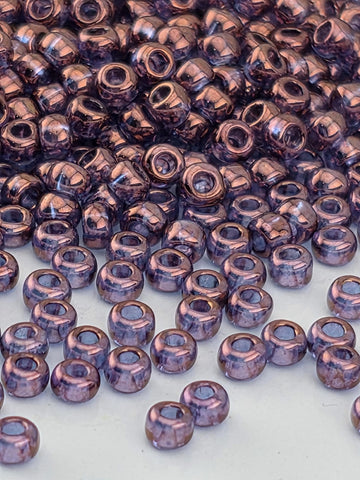 TOHO Round 11/0 Gold-Lustered Amethyst 2.5 Tube