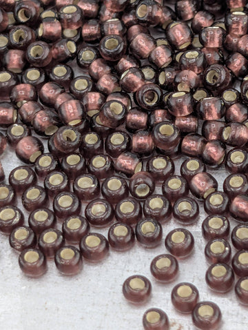 Silver-Lined Frosted Amethyst Size 11/0 Toho Round Beads, Japanese Seed Beads - Bead Embroidery