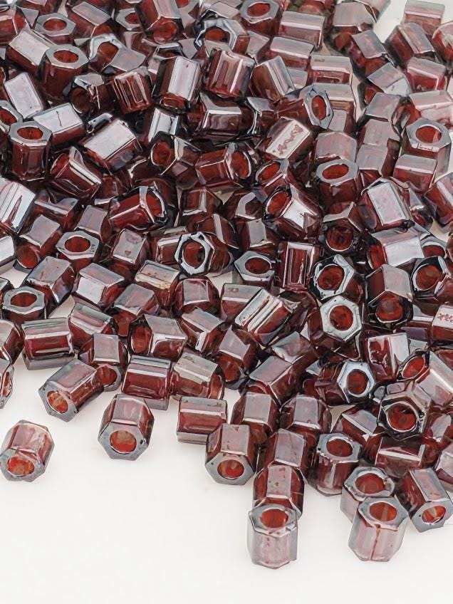 Toho Hex Seed Beads, Inside-Color Montana Blue | 3mm | Loomwork Supply