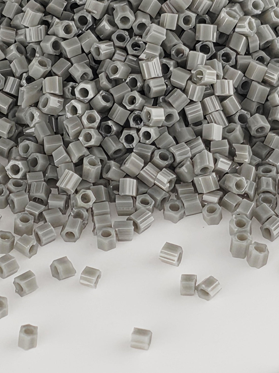 Toho Hex Beads, Toho Hexagon 15/0 Tube 2.5" : Opaque Dk Gray | 15/0 | 8g Pack