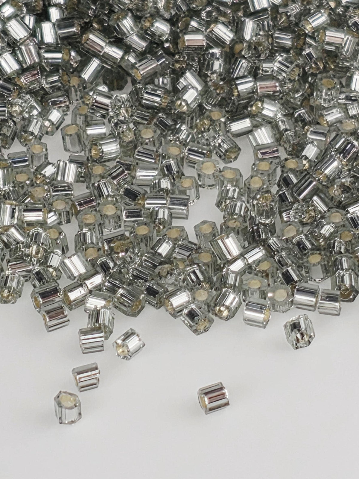 TOHO Hexagon Beads, Silver Lined Black Diamond Seed Beads | Japanese Glass | Size 15/0 | Bead Weaving Supply