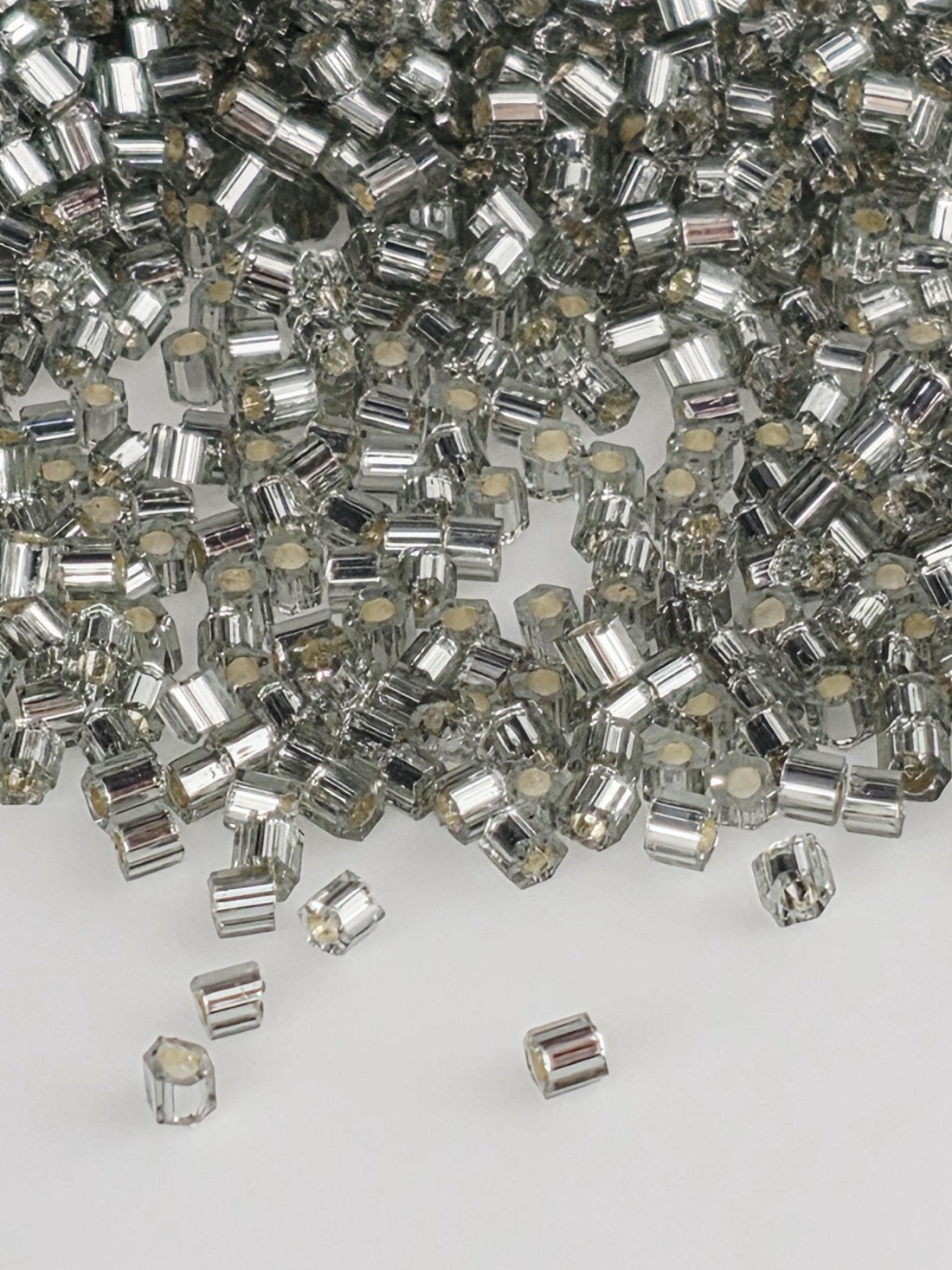 Toho Hex Beads, Toho Hexagon 15/0 Tube 2.5" : Silver-Lined Black Diamond | 15/0 | 8g Pack