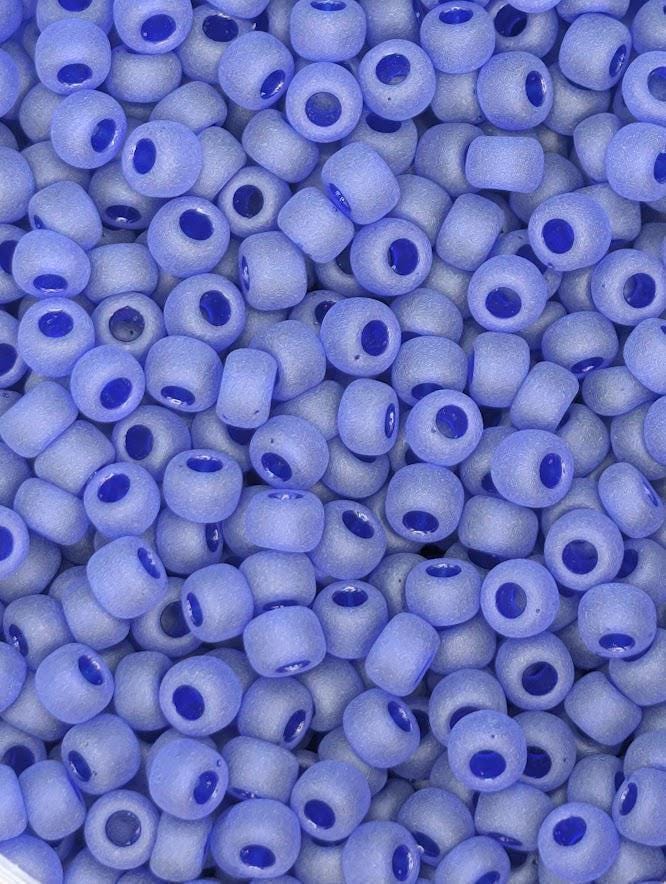 8334SB Transparent Cobalt Matte 8/0 Matsuno Seed Beads (15g, ~600 pcs)
