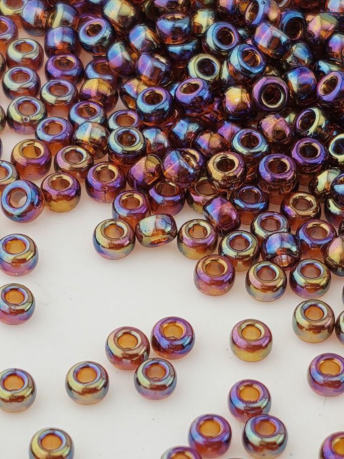 Amber Transparent Rainbow Rocaille | 8/0 | Miyuki - 15g pkg