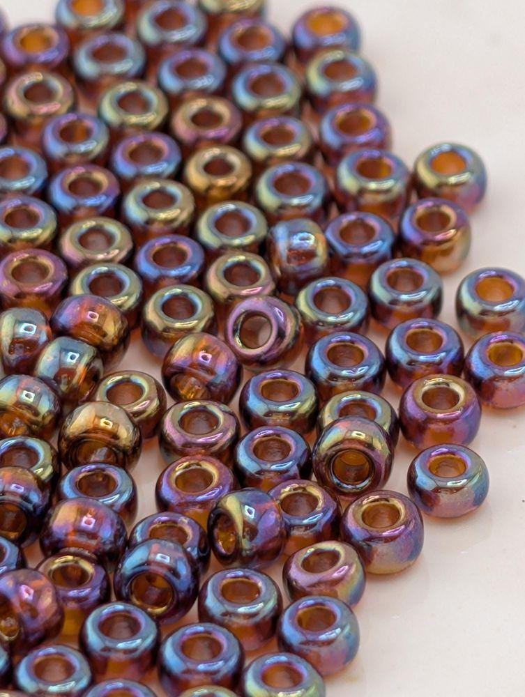 Amber Transparent Rainbow Rocaille | 8/0 | Miyuki - 15g pkg