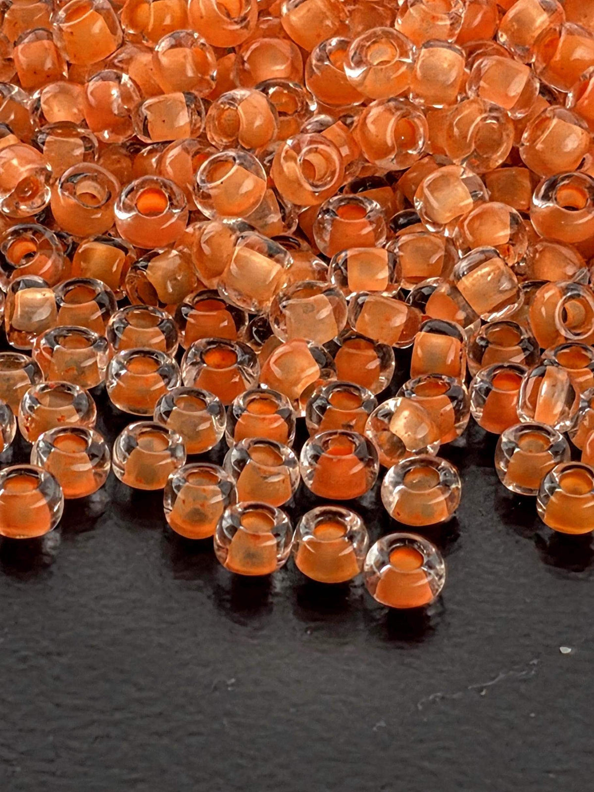 8290SB Translucent Inside Color Tangerine 8/0 Matsuno Seed Beads (15g, ~600 pcs)