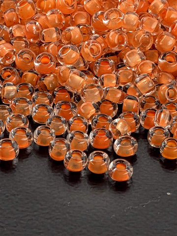 8290SB Translucent Inside Color Tangerine 8/0 Matsuno Seed Beads (15g, ~600 pcs)