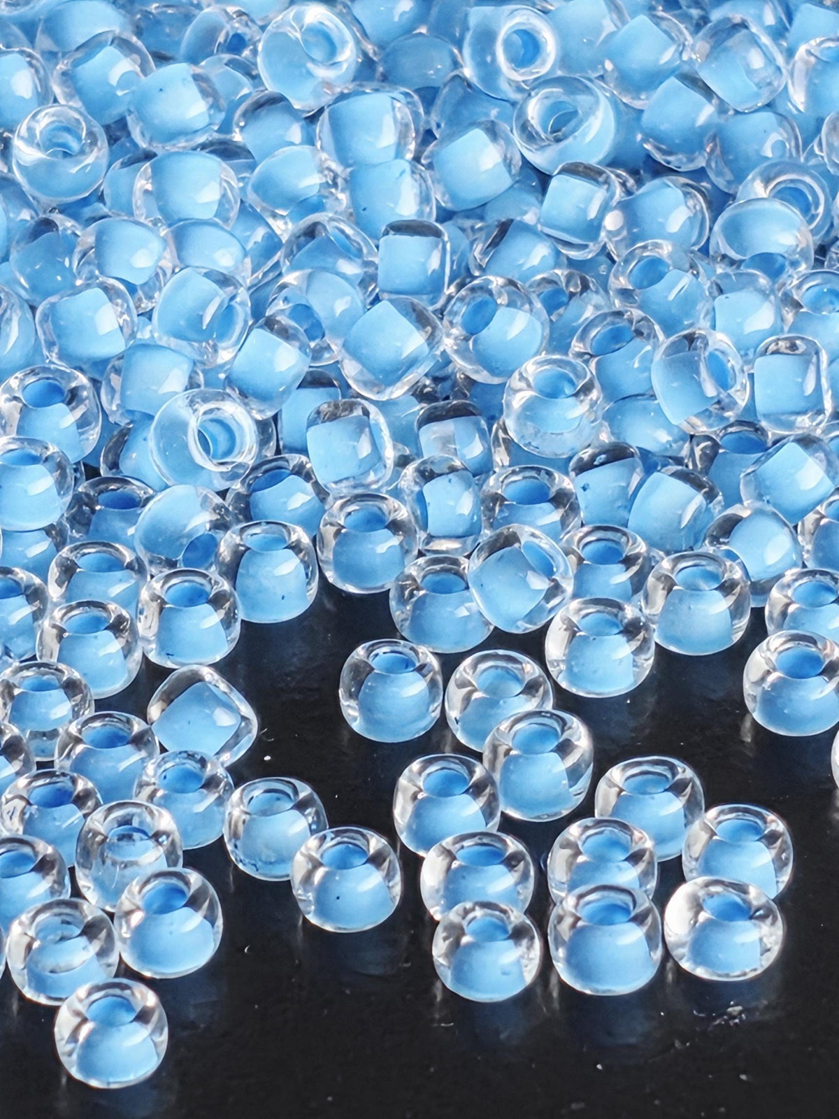 8310SB Translucent Inside Color Aqua Blue 8/0 Matsuno Seed Beads (15g, ~600 pcs)