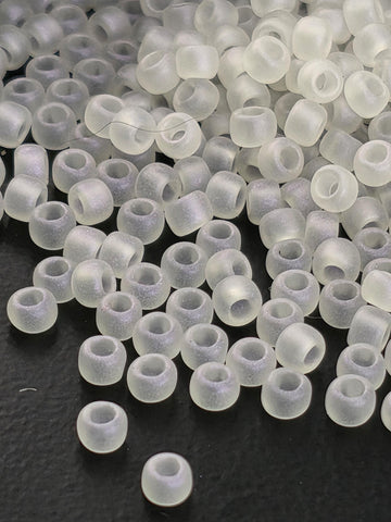 TOHO Round 8/0 HYBRID Sueded Crystal 2.5 Tube