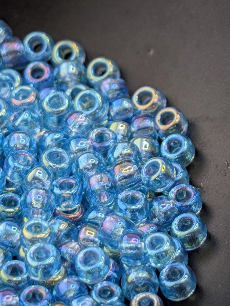 Blue Topaz Transparent Rainbow Rocaille | 8/0 | Miyuki - 15g pkg
