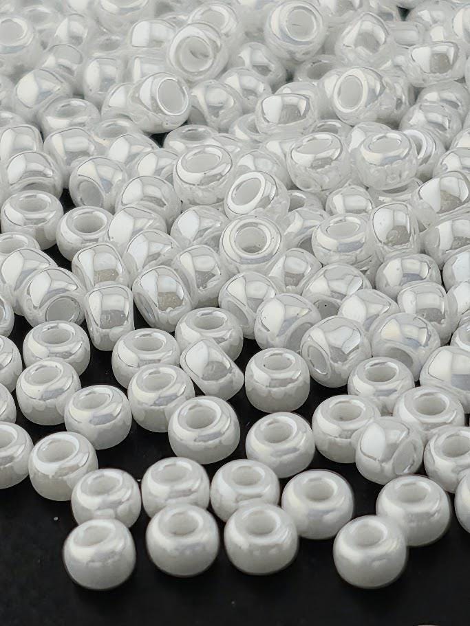 Miyuki Round Beads, White Opaque Luster | 8/0 | 15g Pack