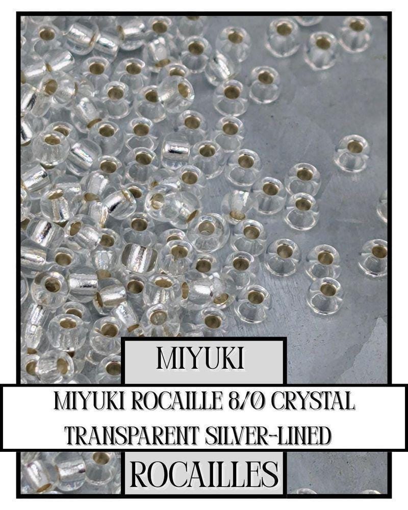 Crystal Transparent Silver Lined Rocaille | 8/0 | Miyuki - 15g pkg