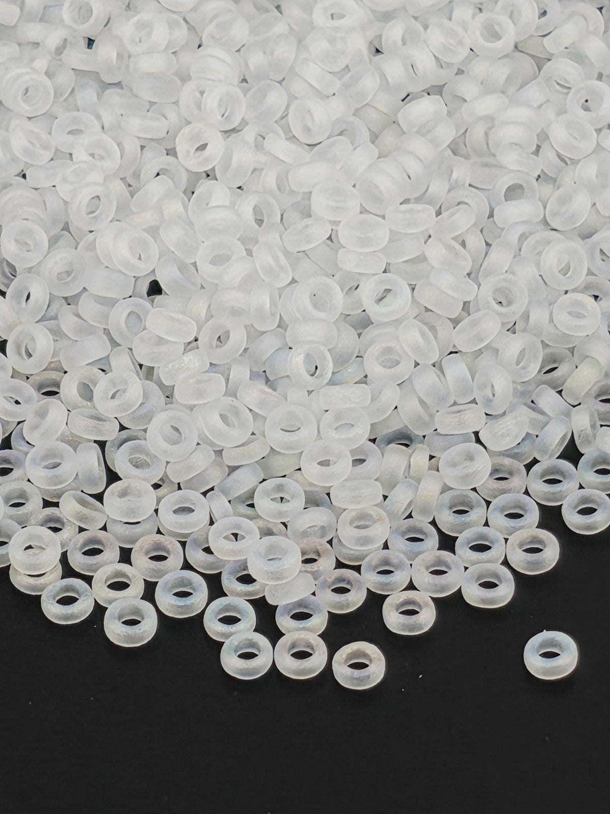Translucent Matte Rainbow Spacer Beads: Crystal Miyuki (2.2mm, 7g) | Japanese Seed Beads | Bead Weaving Embroidery Supply | DIY Jewelry