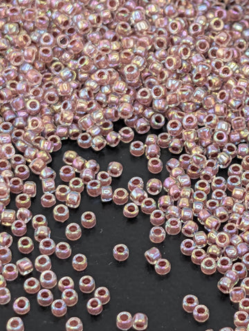 Inside Color Rainbow Crystal Glass Seed Beads, Toho 15/0 | Japanese | 2.5" Tube
