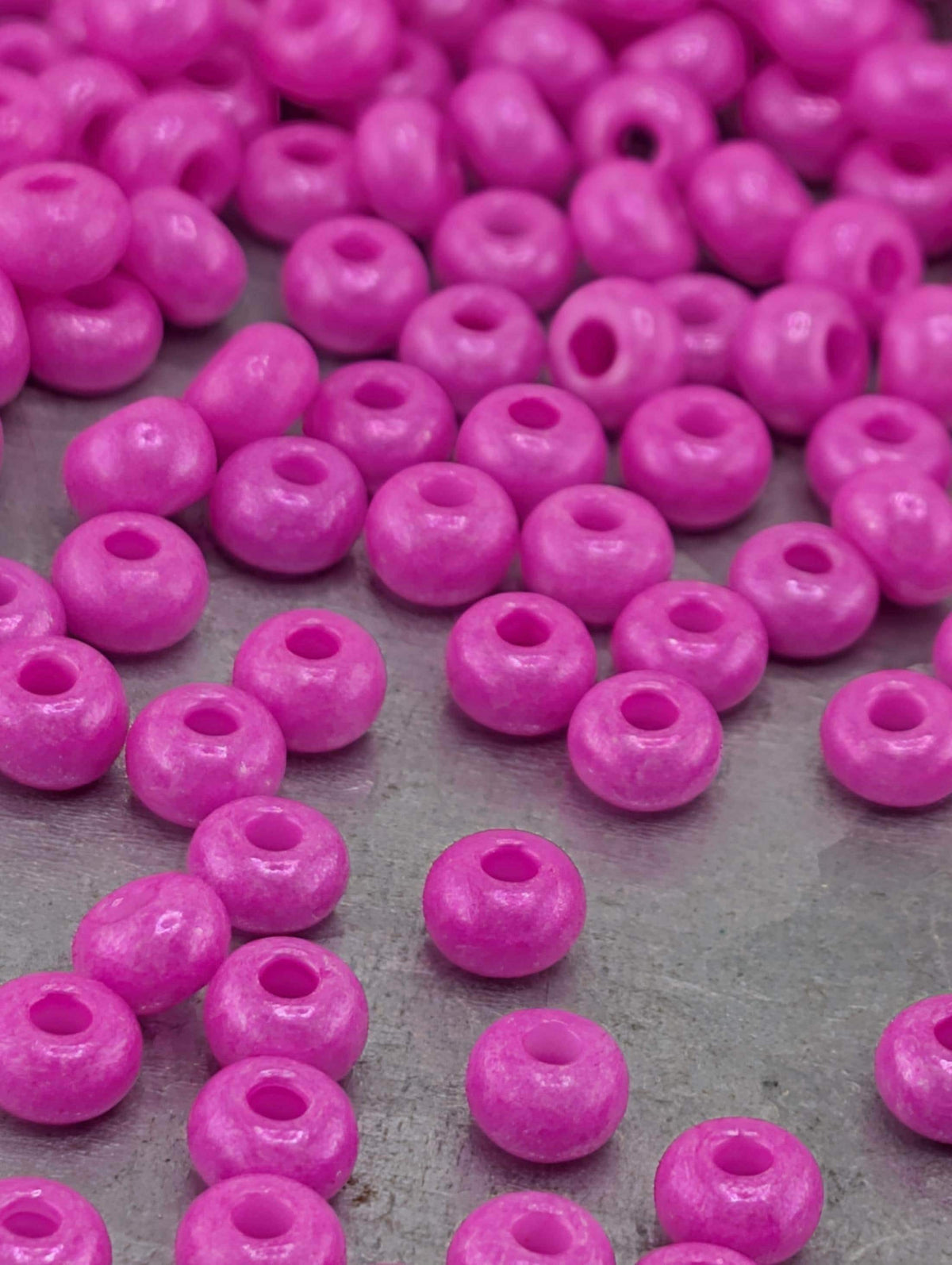 Opaque Pink Seed Beads, Size 6/0 | Czech Glass Rocaille | Bead Weaving & Embroidery