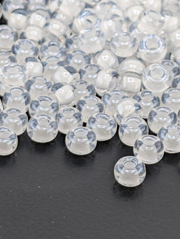Crystal/White Inside Color Lined Rocaille | 6/0 | Miyuki - 15g pkg