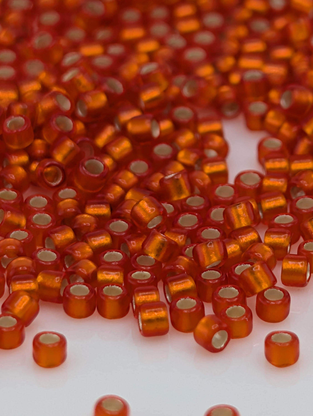 Toho Round Beads, Frosted Lt Siam Ruby | 15/0 | 8g Pack