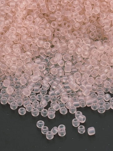 Light Peach Translucent Matte Matsuno Seed Beads, Japanese Size 11 - Bead Weaving Supply | Glass Round 15g ~1650 Pcs