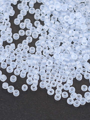 Frosted Glass Beads, Ceylon Glacier 15/0 Toho | Japanese Seed | 2.5" Tube