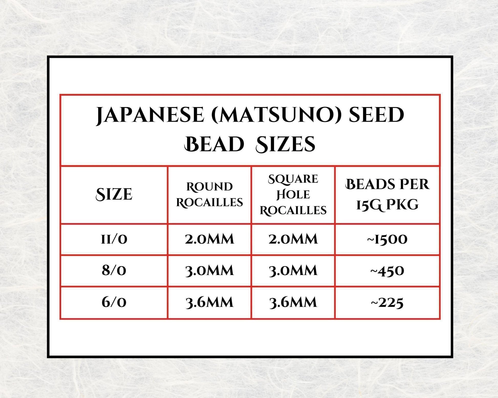 Matsuno Seed Beads, White Opaque Matte Japanese Glass | Size 11/0 | 15 Grams