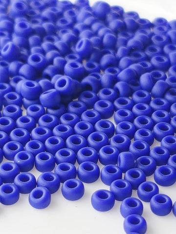 Cobalt Blue Opaque Matte Rocaille | 8/0 | Miyuki - 15g pkg