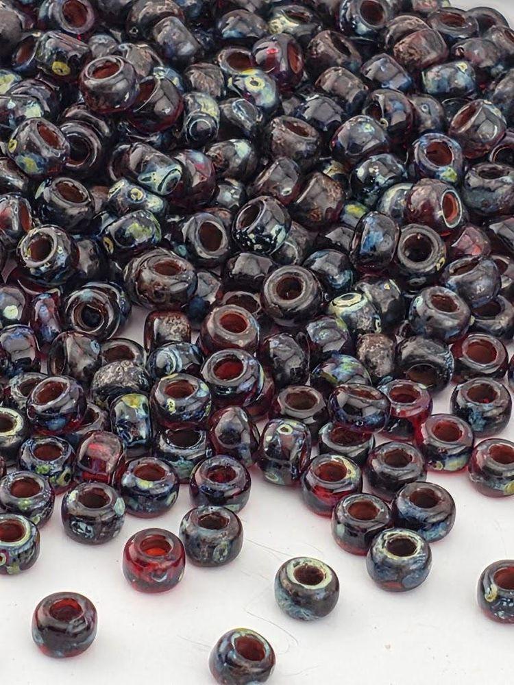 Light Autumn Jasper Transparent Picasso Rocaille | 8/0 | Miyuki - 15g pkg