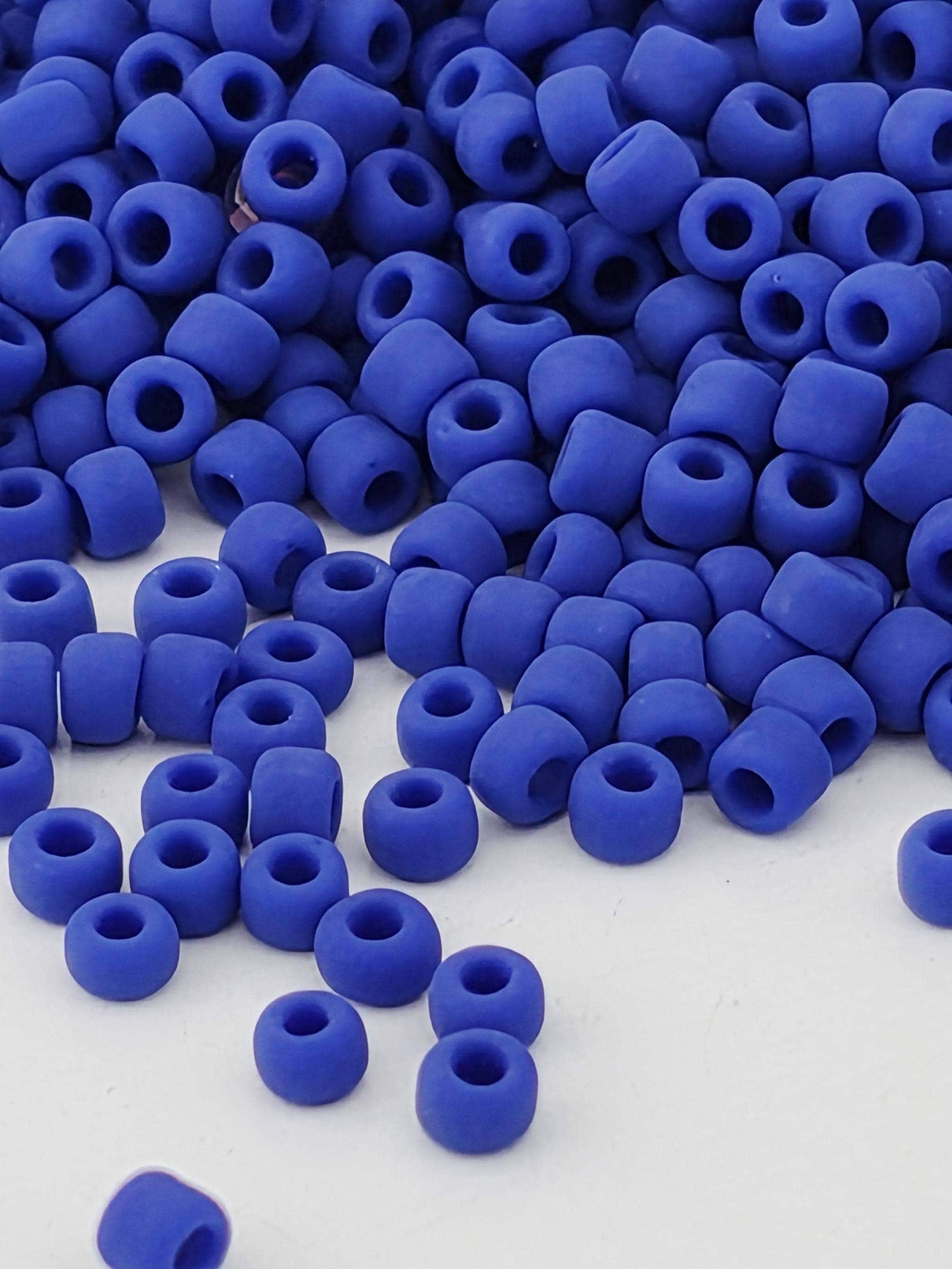 Dark Blue Opaque Matte Matsuno Seed Beads | Size 11/0 (2mm) | 15g, ~1650 pcs