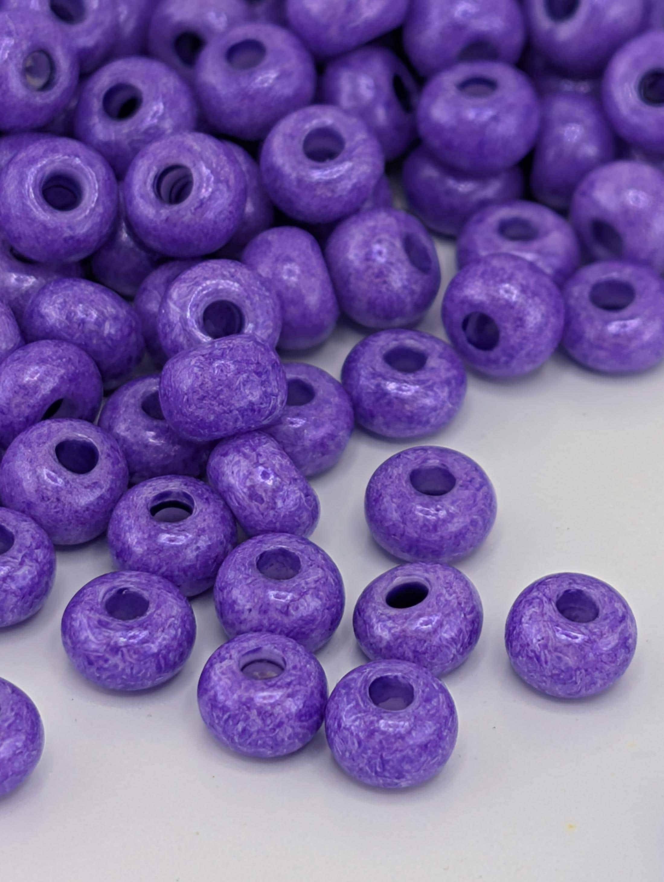 Violet Seed Beads, Opaque Size 6/0 | Czech Glass Rocaille | Bead Weaving & Embroidery