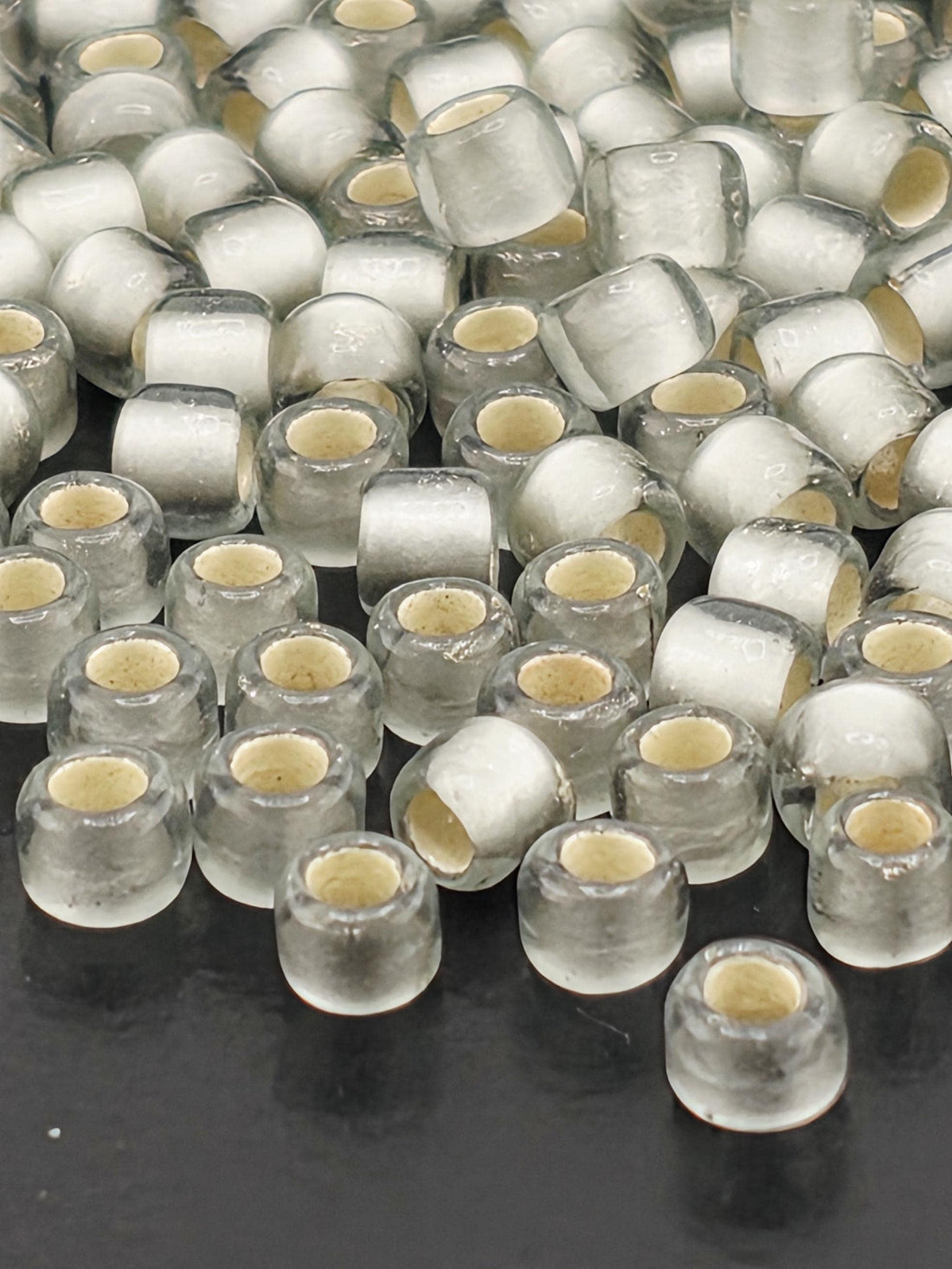 Toho Round Beads, Frosted Black Diamond | 8/0 | 8g Pack