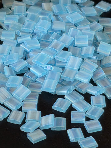 Miyuki Tila Beads, Blue Topaz T/M/R | Japanese Glass | 5X5X1.9Mm 7.5G