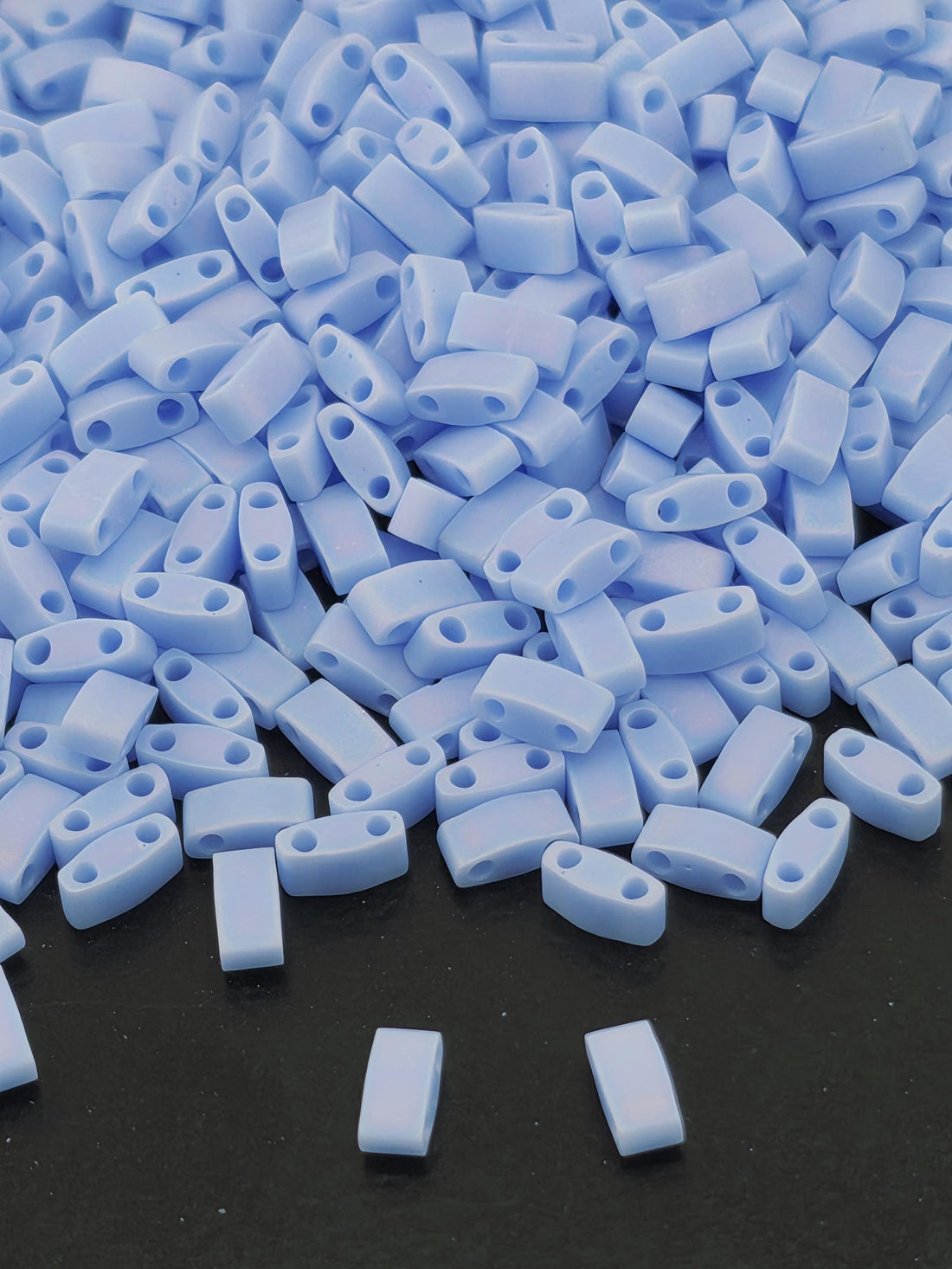Miyuki Half-Tila Beads, Lt Periwinkle Opaque | Matte Finish | 2.3mm Japanese Glass
